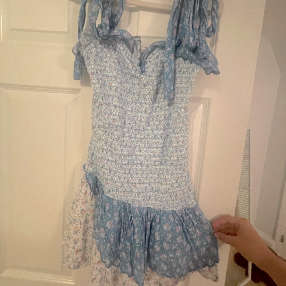 Love shack Fancy Vista Blue Aya Dress